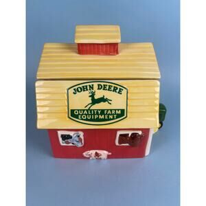 John Deere Barn Tractor Cookie Jar